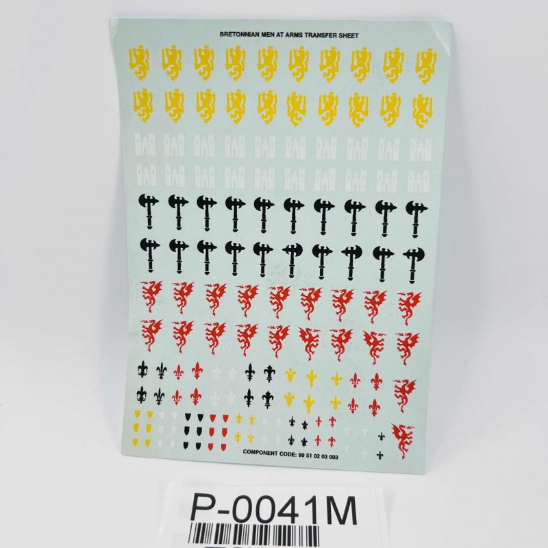 men at arms transfer sheet