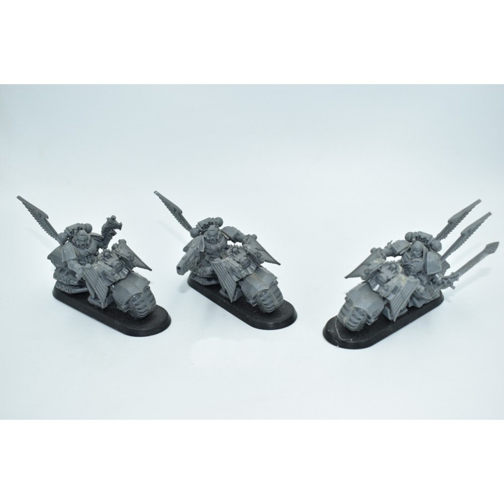 3 Motos Space Marines Du Chaos – Warhammer 40K – Occasion Bon État