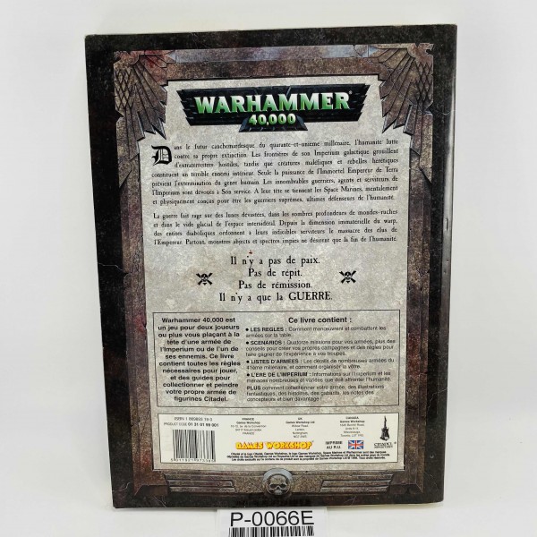 Livre de règle Warhammer 40000 les guerres éternelles d'un futur cauchemardesque 1998