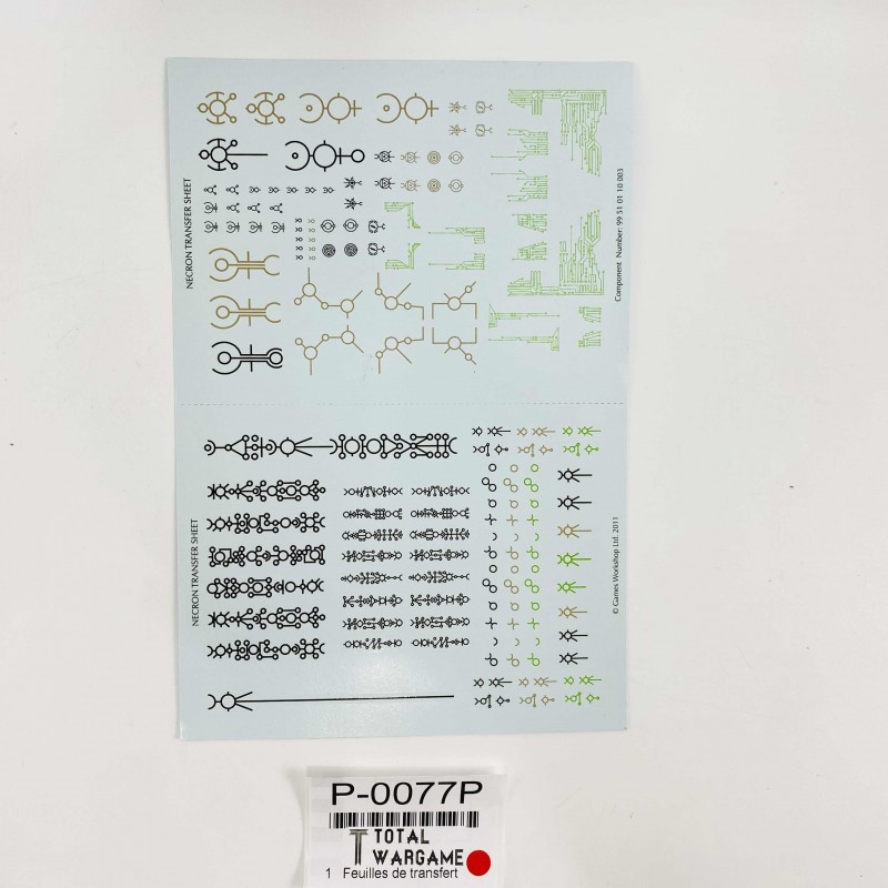 Feuilles de transfert