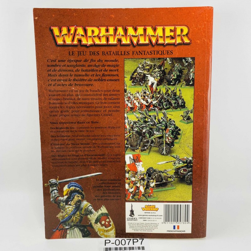 Livre de règle Warhammer le jeu des batailles fantastiques VF 2000