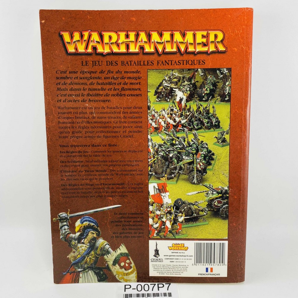 Livre de règle Warhammer le jeu des batailles fantastiques VF 2000