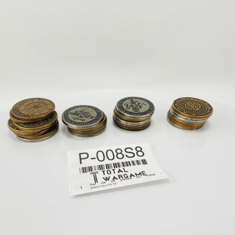 x24 metal coins - steampunks