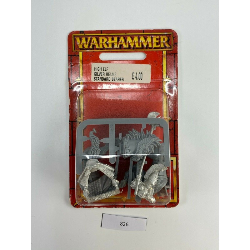 Porte étendard heaume d'argent