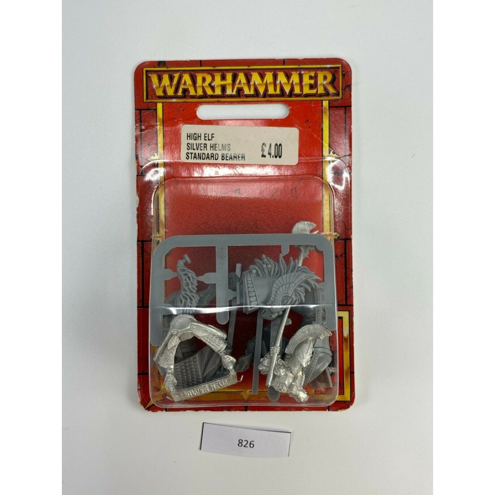 Porte étendard heaume d'argent