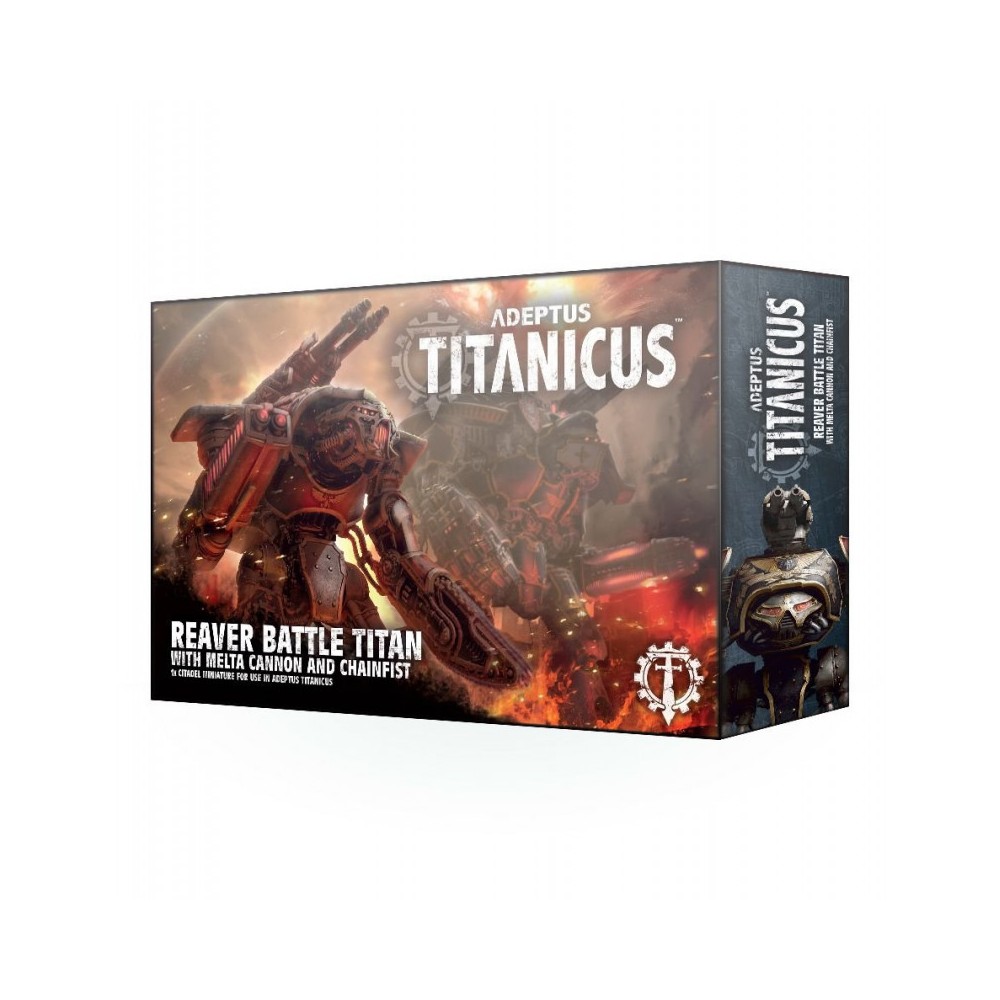 Adeptus Titanicus Reaver Battle Titan avec canon à fusion et poing tronçonneur