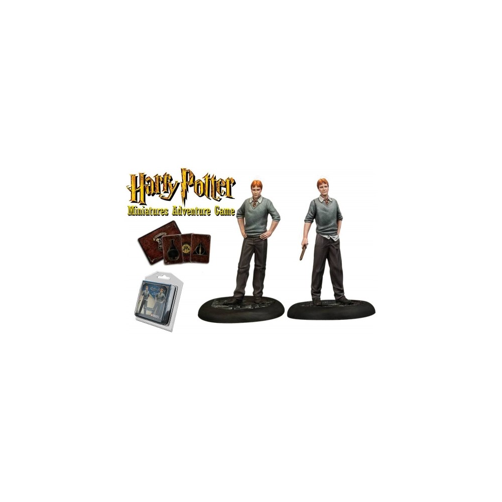 PACK 2 FIGURINES 35 MM ADVENTURE PACK FRED & GEORGE WEASLEY