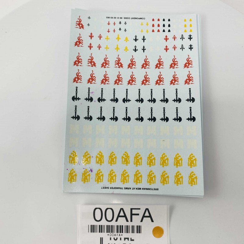 hommes d'armes feuille de transfert