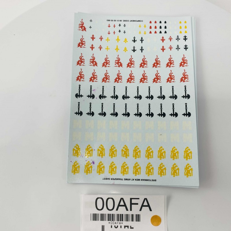 hommes d'armes feuille de transfert