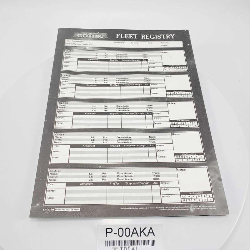 Battlefleet Gothic box english incomplet