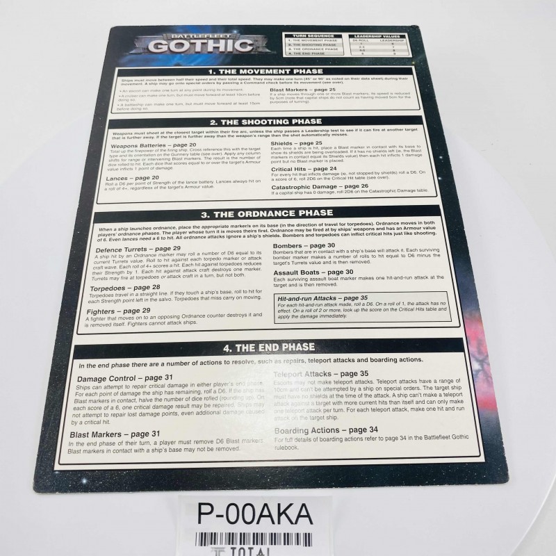 Battlefleet Gothic boîte Anglais incomplet
