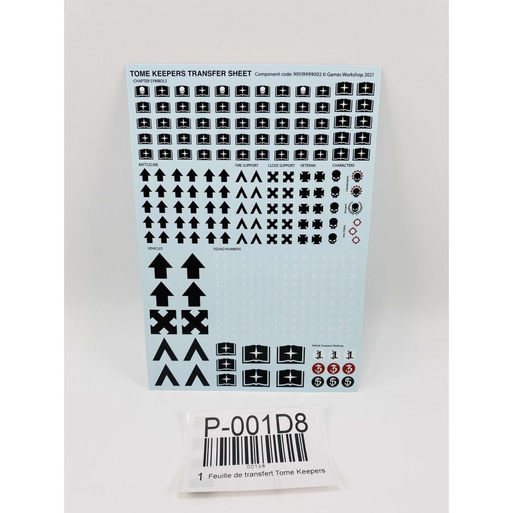 Feuilles De Transferts (décalcomanies) Space Wolves - Warhammer 40K - Games Workshop - Occasion/assemblé