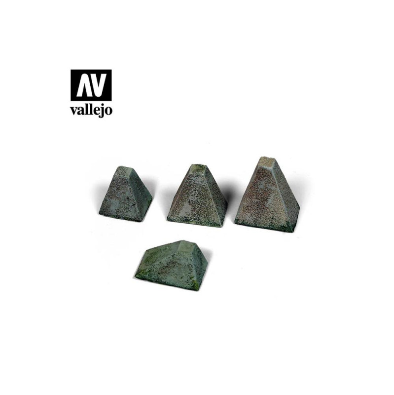 Vallejo Bases de diorama SC218 Höckerhindernis "Dents de Dragon" Type 38 WWII 1/35 - non peint