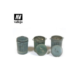 Vallejo Bases de diorama SC212 Poubelles set 1 1/35