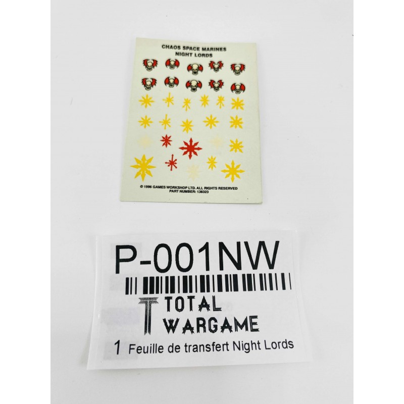 transfer sheet Night Lords