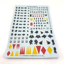 Space wolves transfer sheet