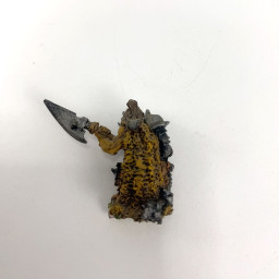 Classic black metal orc with halberd