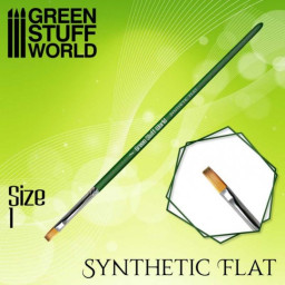 Green Series Pinceau Synthétique Plat Taille 1
