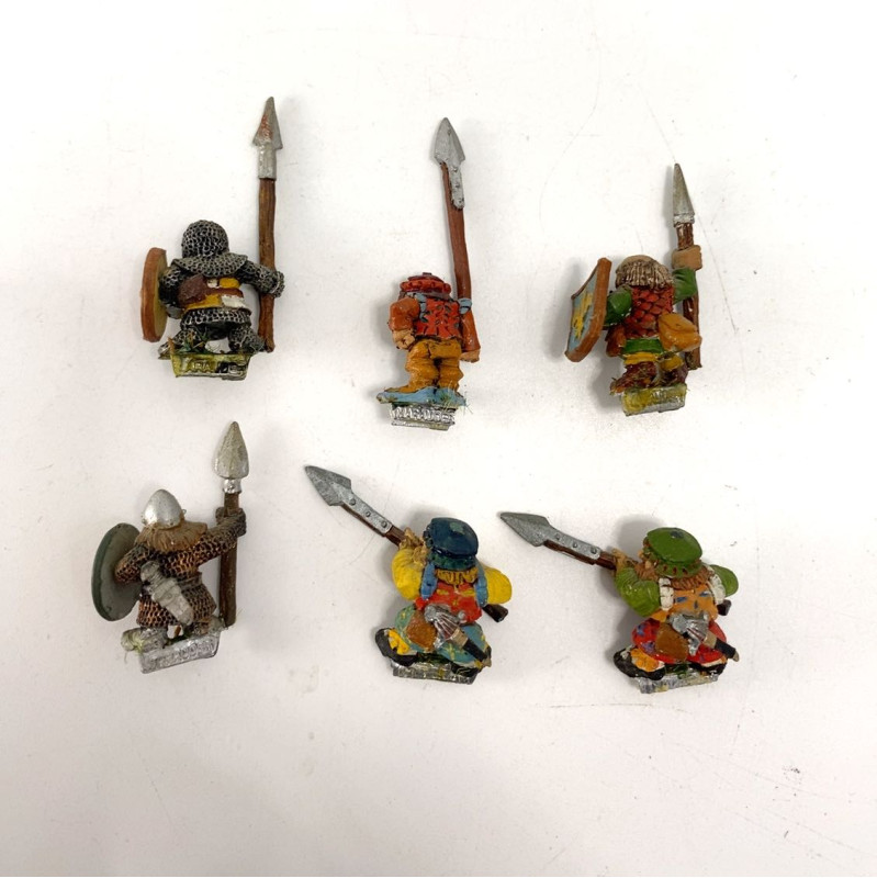Lot De 6 Figurines Warhammer - Nains Marauder Metal - Games Workshop Vintage