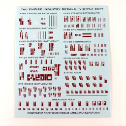 T'au infantery transfer sheet