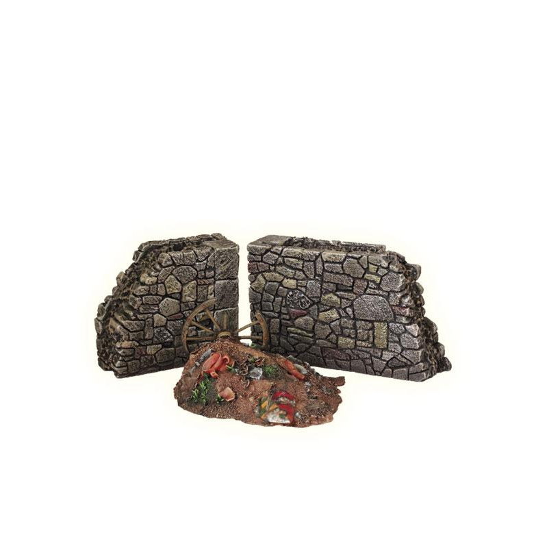 decors-et-accessoires - Mur en ruines - Non monté, non peint