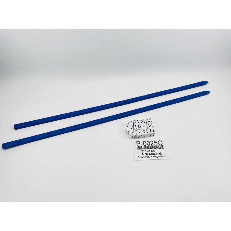 12 dés + réglettes