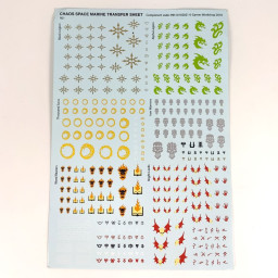 space marines transfert sheet