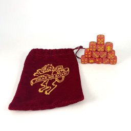 Lannister Dice Set and Lannister Dice Pouch ASOIAF