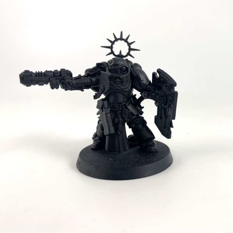 Space Marines Lieutenant With Storm Shield