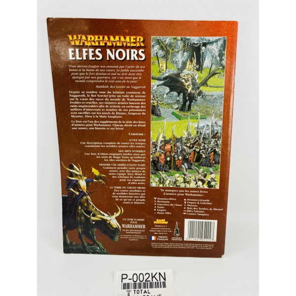 Livre d'armée Elfes noirs VF 2003