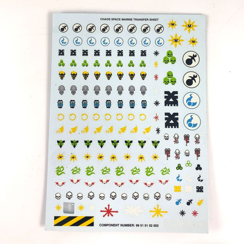 space marines transfert sheet