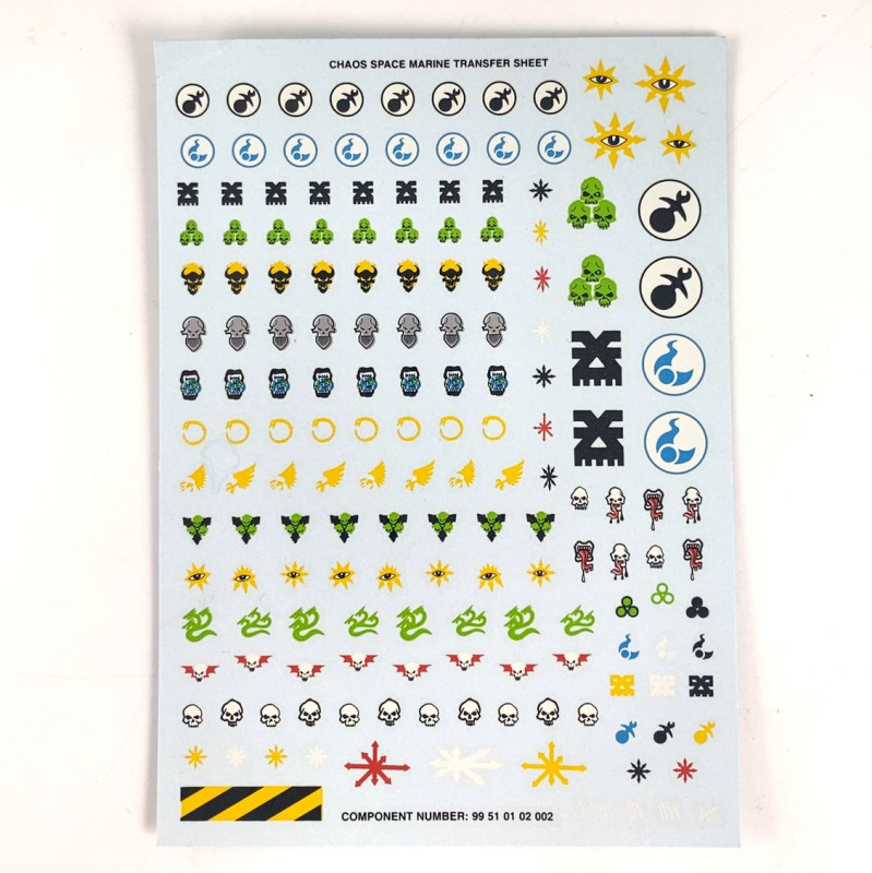 space marines transfert sheet