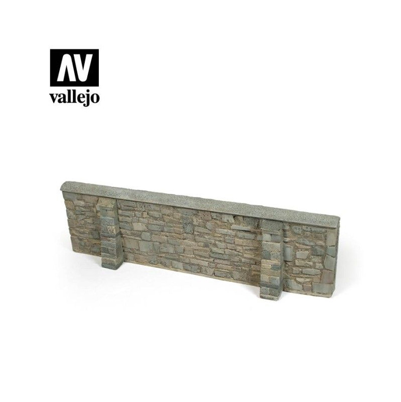 Vallejo Mur de village Ardennes 24 x 7 cm non peint