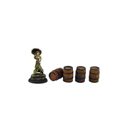 Medium Wooden Barrels (x4)