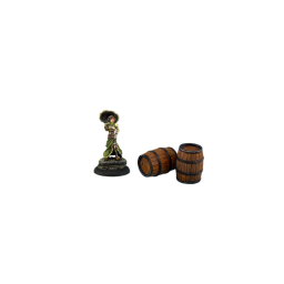 Large Wooden Barrels (x2)