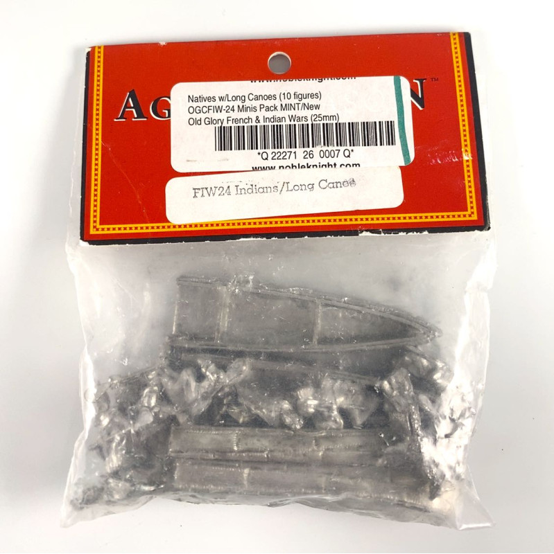 Old Glory Miniatures - FIW-24 Indians with long canoes - Neuf