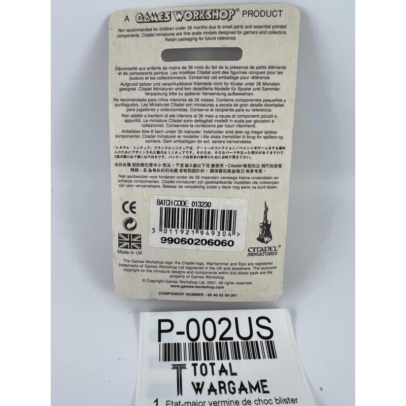 Etat-major vermine de choc blister