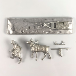 MZ665 Hunter With Elk Drawn...