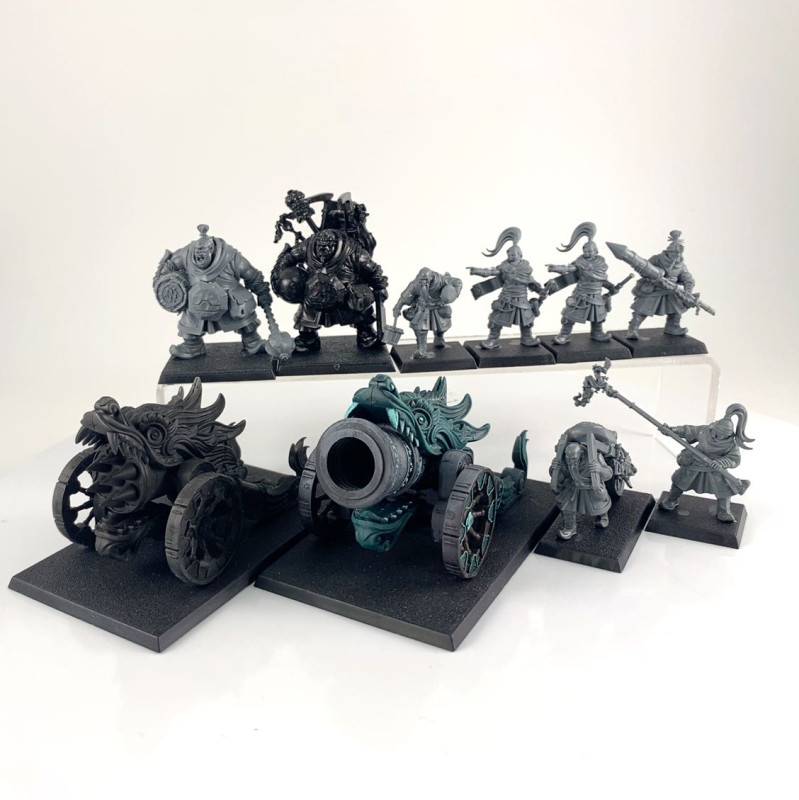 Grand cannon and fire rain rocket battery