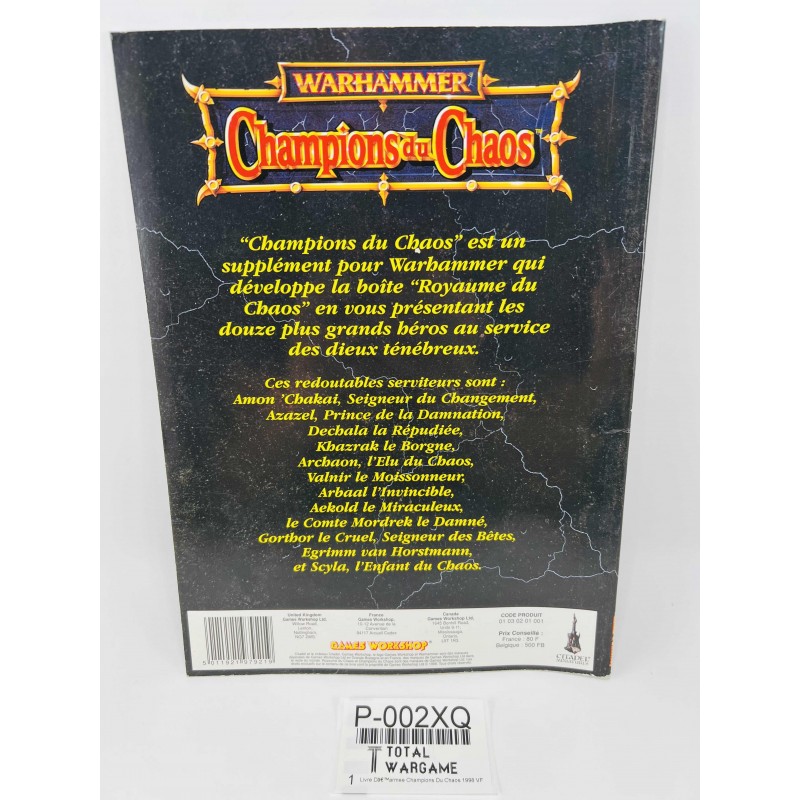 Livre D’armée Champions Du Chaos 1998 VF