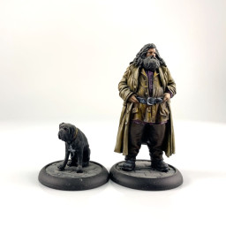 Rubeus Hagrid et Crockdur