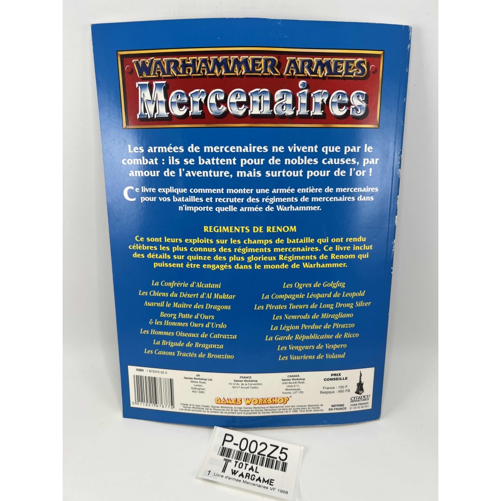 Livre d'armée Mercenaires VF 1998