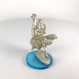 Horse rider with lance on ostrich