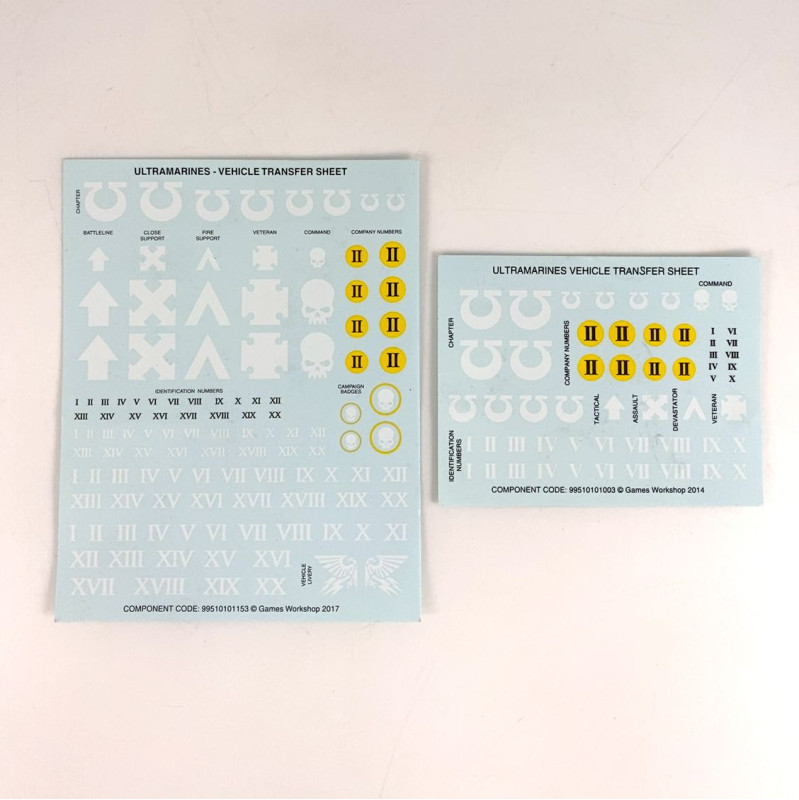 Ultramarine - Vehicle Transfer Sheet