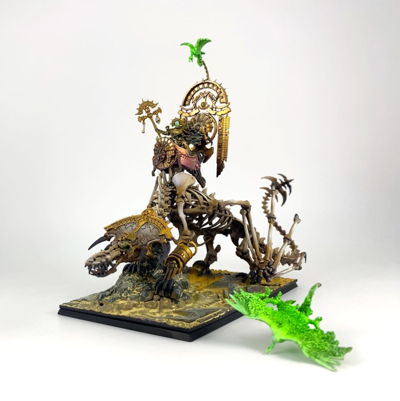 Roi des Tombes/Prêtre Liche sur Dragon d'Os Nécrolithe