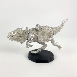 Dinosaur with a saddle