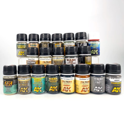 Lot de Peintures AK Pigments