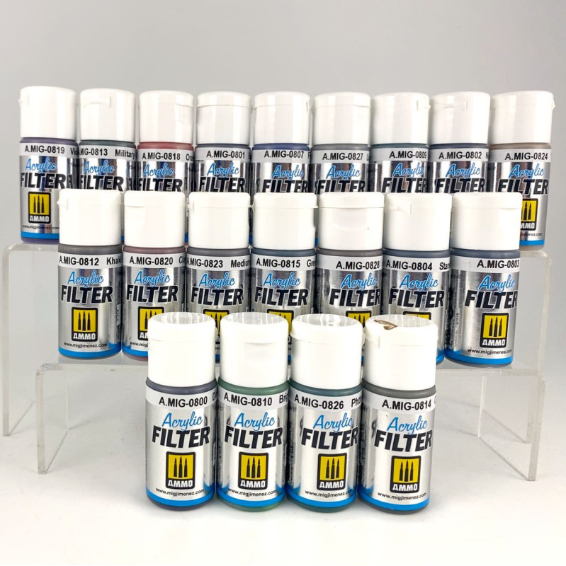 Lot de Peintures AK Acrylic Filter