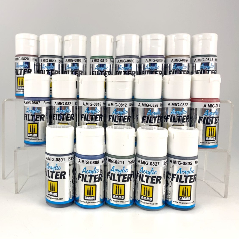 Lot de Peintures AK Acrylic Filter