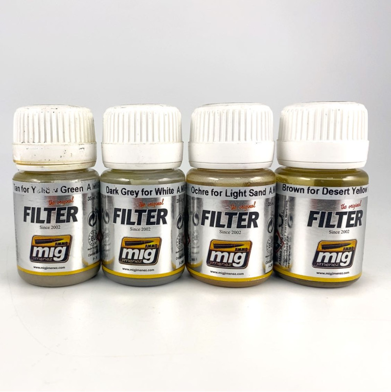 Lot de Peintures MIG Enamel Mud